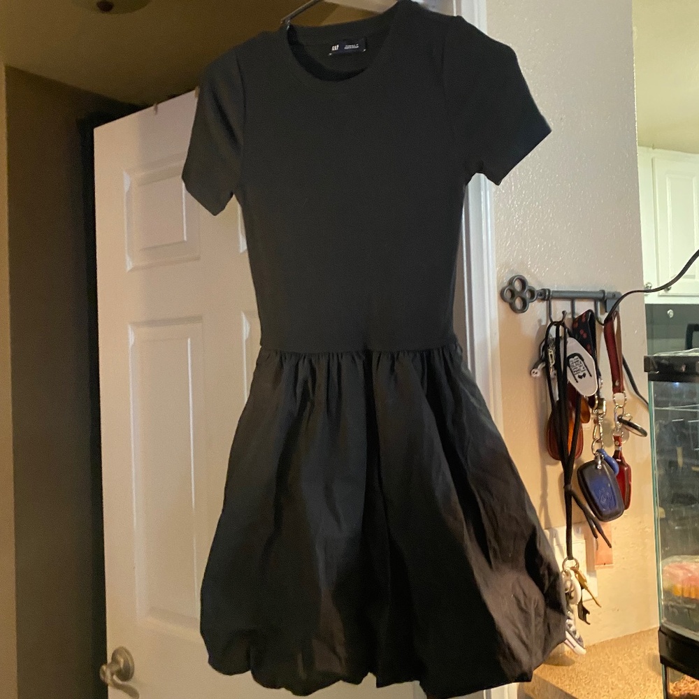 GAP Modern Mixed Media Bubble mini dress XS petite